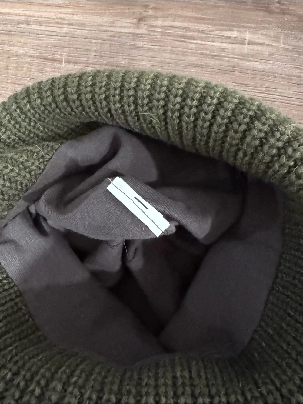 The North Face Olive Green Ribbed Cuffed Beanie